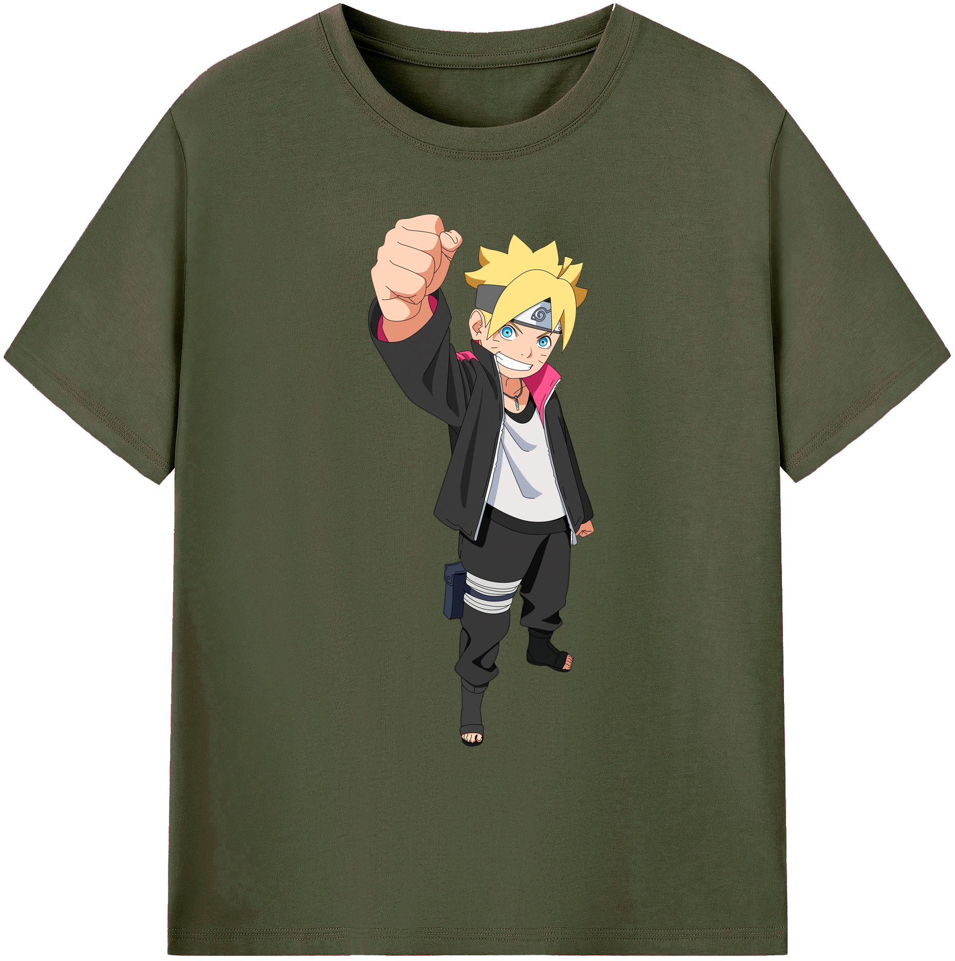 （画像用） NARUTO -ナルト- うずまき ボルト Uzumaki Boruto 綿100％ メンズ半袖Tシャツ｜肌触りやわらか＆通気性